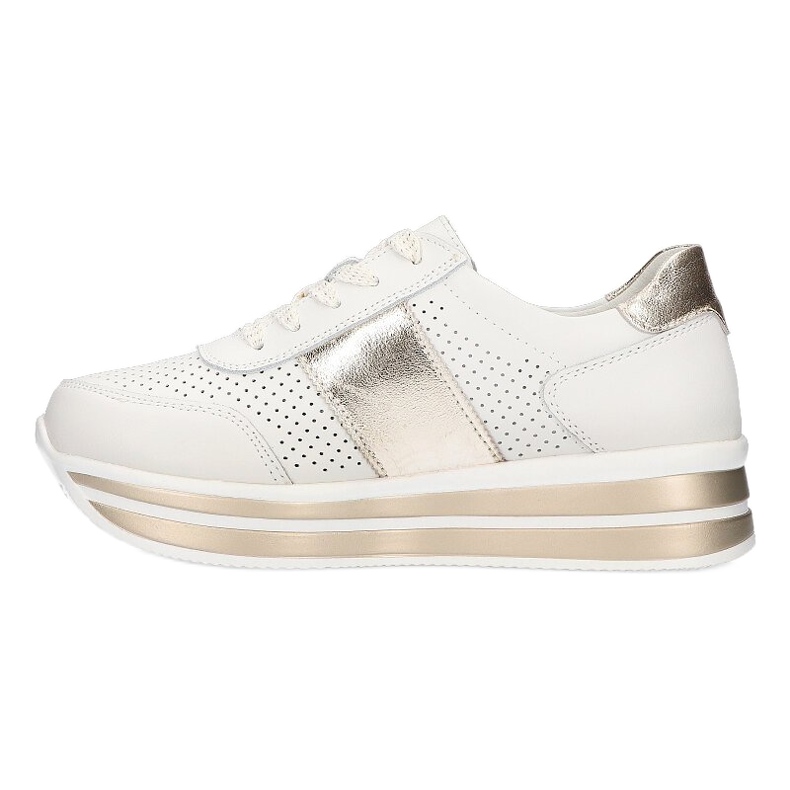 Ever Zapatillas deportivas para mujer Filippo DP1414 blanco y dorado 7