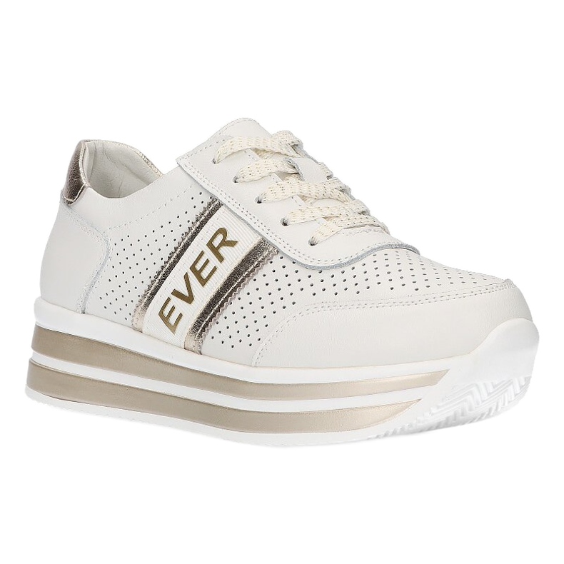 Ever Zapatillas deportivas para mujer Filippo DP1414 blanco y dorado 5
