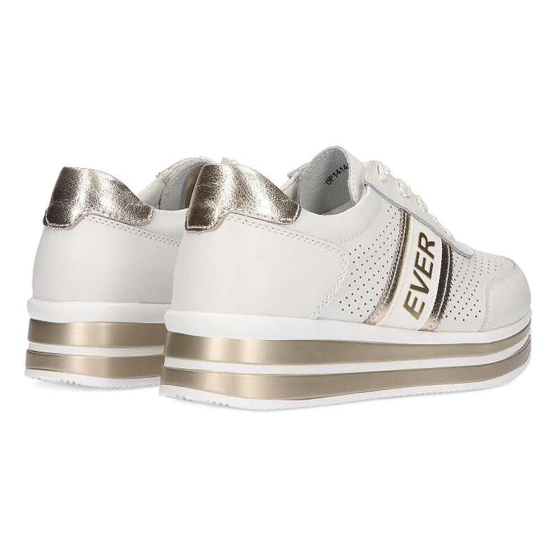 Ever Zapatillas deportivas para mujer Filippo DP1414 blanco y dorado 9