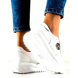 Deportivas de mujer atadas Filippo DP3547/22 WH Blanco plata 3