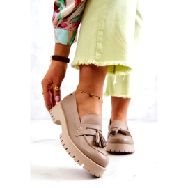 Zapatos mujer en piel Flecos Maciejka 05497-04 Beige 2