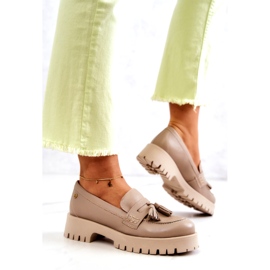 Zapatos mujer en piel Flecos Maciejka 05497-04 Beige 3
