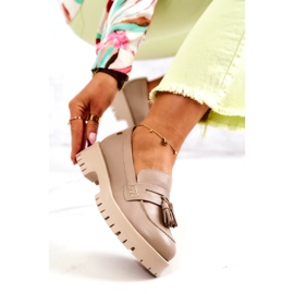 Zapatos mujer en piel Flecos Maciejka 05497-04 Beige 4