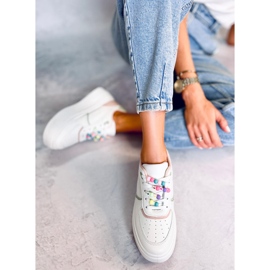 Deportivas de mujer con abalorios Lalima Pink blanco 4