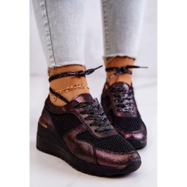 Deportivas Cuña Piel Malla S.Barski Negro 5