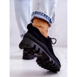 S.Barski Zapatos Mujer Ante Atados Negro Mayson 4