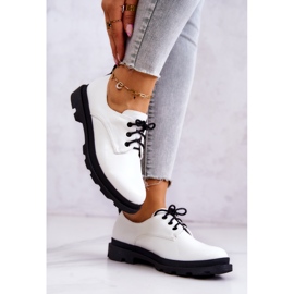 S.Barski Zapatos Brogues Clásicos Mujer Oxford Blanco Colton 3