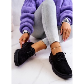 S.Barski Zapatos Clásicos Mujer Oxfords Ante Negro Colton 5