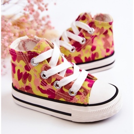 Deportivas Infantiles Altas Cremallera Filemón Rosa-Amarillo rosado 3