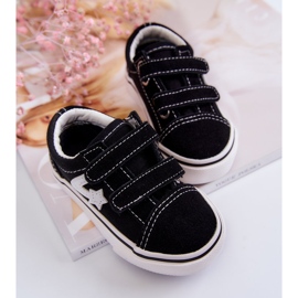 FR1 Deportivas Clásicas Infantiles Negras Con Velcro Phiris negro negro 4