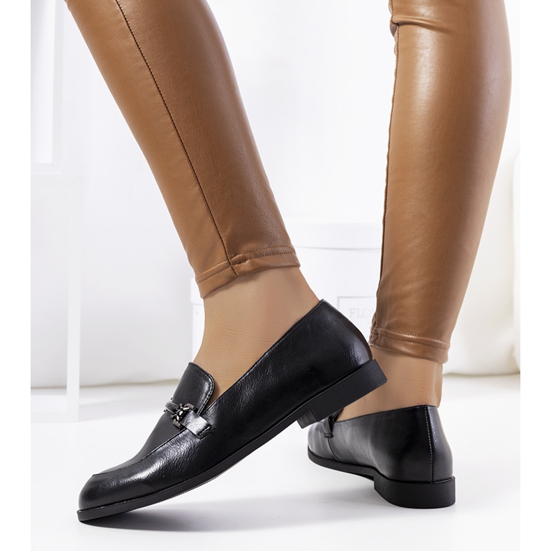 Mocasines negros Genovese de mujer 1