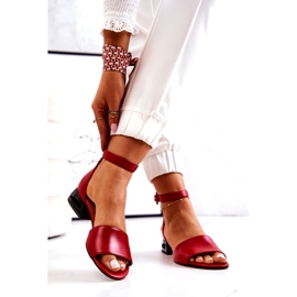 Sandalias Piel Tacón Alto Laura Messi 2143 Rojo 2