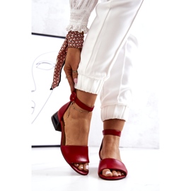 Sandalias Piel Tacón Alto Laura Messi 2143 Rojo 3