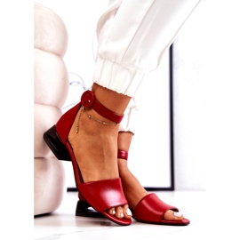 Sandalias Piel Tacón Alto Laura Messi 2143 Rojo 5