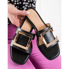 W. Potocki Pantuflas Potocki Elegantes negro 3