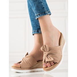 W. Potocki Sandalias Cuña Potocki beige marrón 1