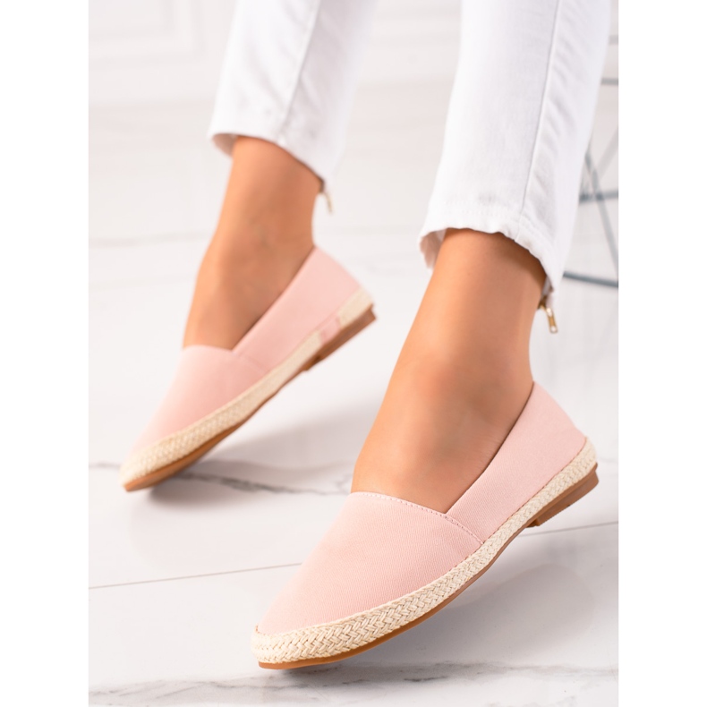 Ideal Shoes Alpargatas clásicas rosa 1
