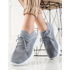 Renda Zapatillas con cordones grises 2