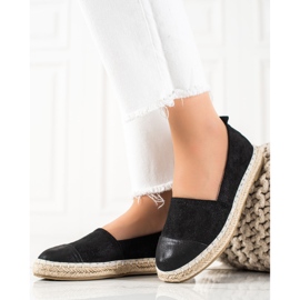 TRENDI Alpargatas Negras Con Brillo negro 1