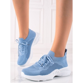Renda Zapatillas con cordones azules 3