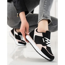 Sweet Shoes Zapatillas con malla negro 2