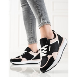 Sweet Shoes Zapatillas con malla negro 1