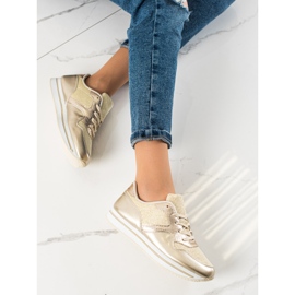 TRENDI Zapatillas doradas dorado 3