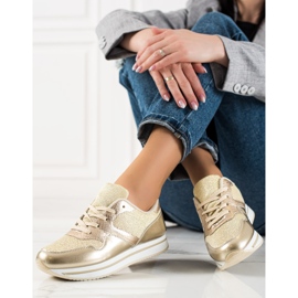 TRENDI Zapatillas doradas dorado 2