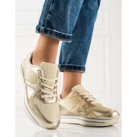 TRENDI Zapatillas doradas dorado 1
