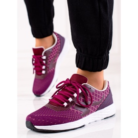TRENDI Zapatillas deportivas moradas violeta 2