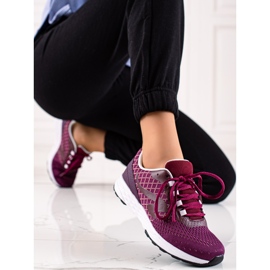 TRENDI Zapatillas deportivas moradas violeta 3
