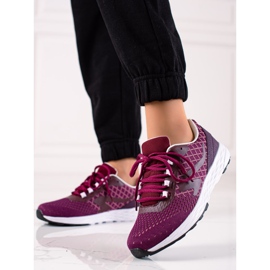 TRENDI Zapatillas deportivas moradas violeta 1