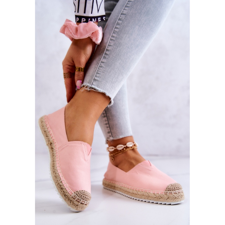 Alpargatas Con Suela Trenzada Big Star HH274496 Rosa 2