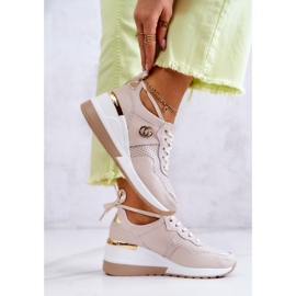 S.Barski Deportivas Mujer Piel Deportivas Deportivas Beige Loissa 3