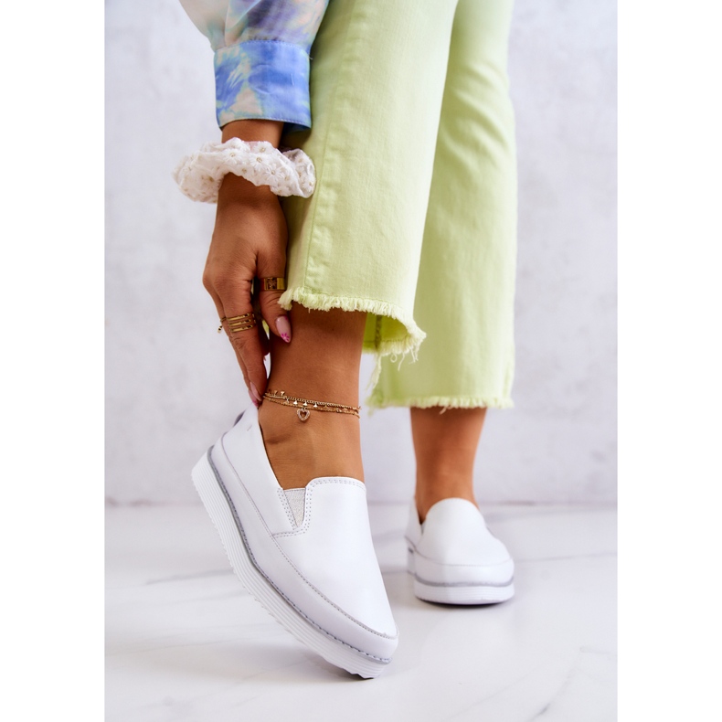 Sneakers Mujer Piel Slip-On S.Barski Blanco 1