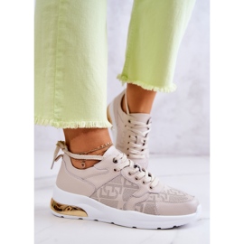 S.Barski Deportivas Mujer Piel Cuña Beige Phiness 2