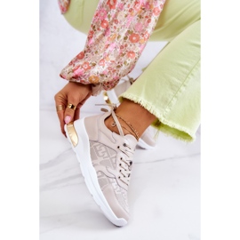 S.Barski Deportivas Mujer Piel Cuña Beige Phiness 4