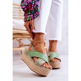 FW1 Sandalias De Mujer En La Plataforma Emmalee Verde 1