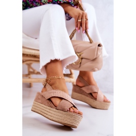 FW1 Sandalias De Mujer En La Plataforma Emmalee Beige 4