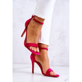 Vinceza Sandalias Mujer Tacón Alto Ante Fucsia Massimo rosado 6