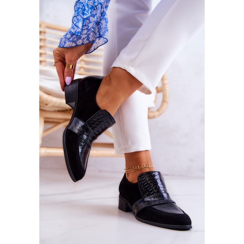 PA2 Zapatos Serpiente Mariene Ante Negro 2