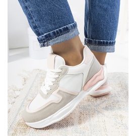 Deportivas Misano blancas para mujer blanco rosado gris 2