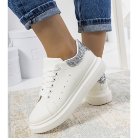 Deportivas de mujer Gallo blancas blanco plata 2