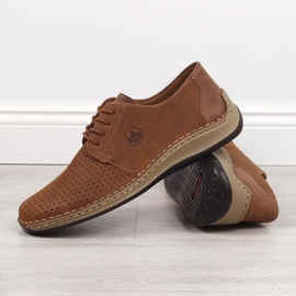 Zapatos de cuero calado Rieker M RKR528 marrón 2
