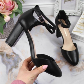 Sandalias en el puesto de Sergio Leone W SK364B negro 1
