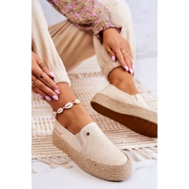Alpargatas De Mujer En La Plataforma Cross Jeans JJ2R4014C Beige 9