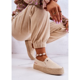 Alpargatas De Mujer En La Plataforma Cross Jeans JJ2R4014C Beige 4