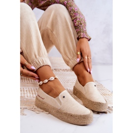 Alpargatas De Mujer En La Plataforma Cross Jeans JJ2R4014C Beige 8