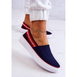 Sneakers Mujer Slip On Big Star JJ276009 Azul Marino-Rojo 5