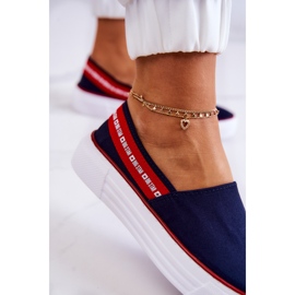 Sneakers Mujer Slip On Big Star JJ276009 Azul Marino-Rojo 6